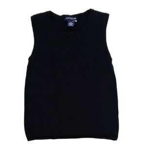Ann Taylor Black Sleeveless Sweater Top XS